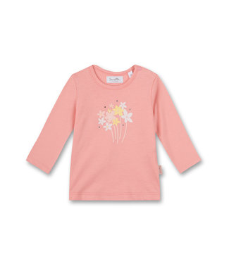 Sanetta Fiftyseven Baby Mädchen-Shirt langarm Blume rosa