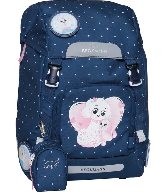Beckmann Schulrucksack Classic 6-teiliges Set, Pet Friends Blue