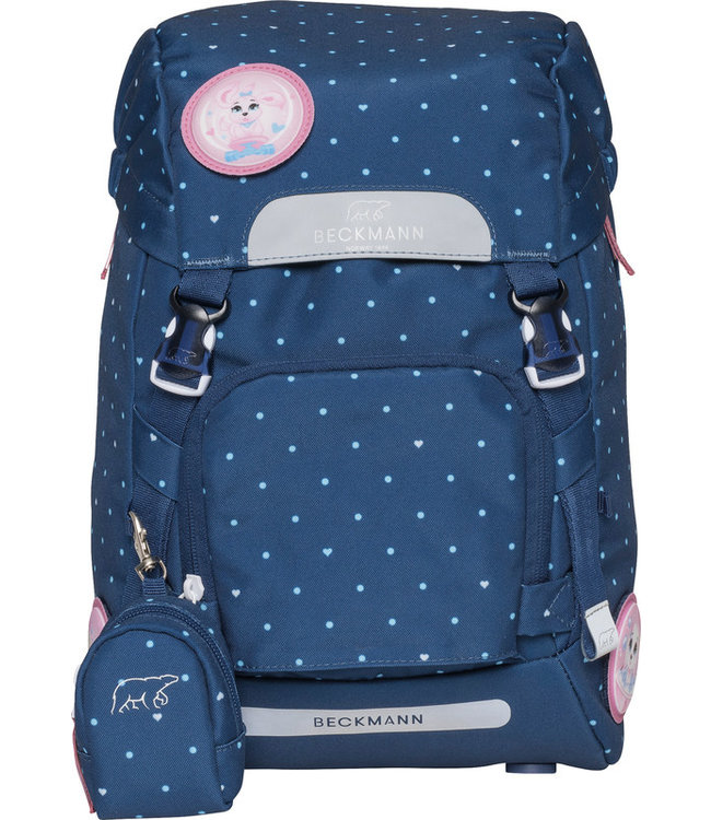 Beckmann Schulrucksack Classic 6-teiliges Set, Pet Friends Blue