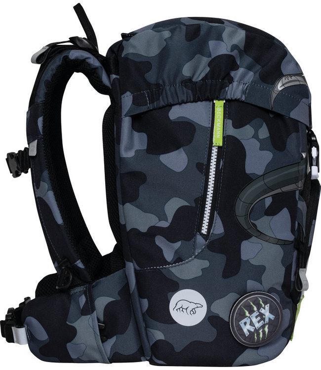 Beckmann Schulrucksack Classic 6-teiliges Set, Camo Rex