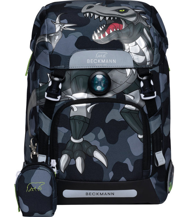 Beckmann Schulrucksack Classic 6-teiliges Set, Camo Rex