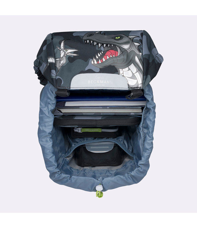 Beckmann Schulrucksack Classic 6-teiliges Set, Camo Rex