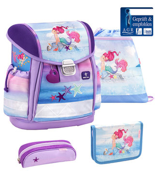 Belmil CLASSY Schulrucksack 4-teiliges-Set Beautiful Mermaid