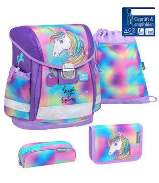 Belmil CLASSY Schulrucksack 4-teiliges-Set Rainbow Color