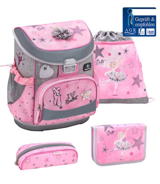 Belmil MINI FIT Schulrucksack 4-teiliges-Set Ballet Light Pink