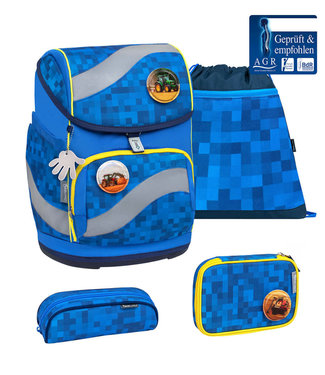 Belmil SMARTY Schulrucksack 4-teiliges-Set Funky Blue