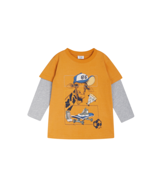 Hust & Claire Jungen Langarmshirt Anton Giraffe