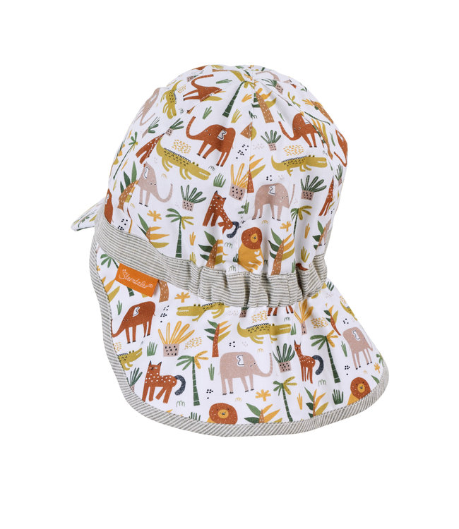 Sterntaler Jungen Schirmmütze mit Nackenschutz Safari Tiere UV 50+