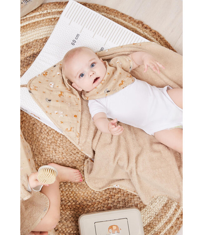 Zewi bébé-jou Badetuch mit Kapuze Steppe