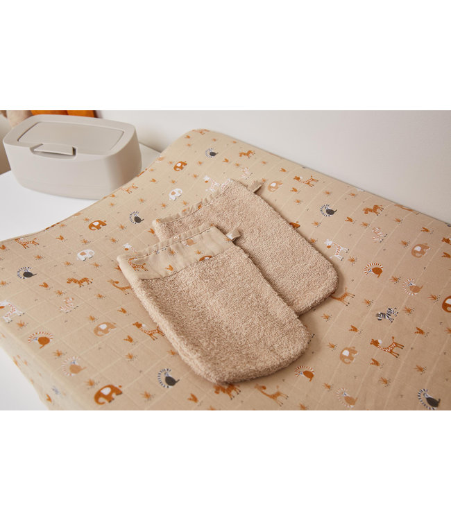 Zewi bébé-jou Waschhandschuh 2 Stk. Steppe