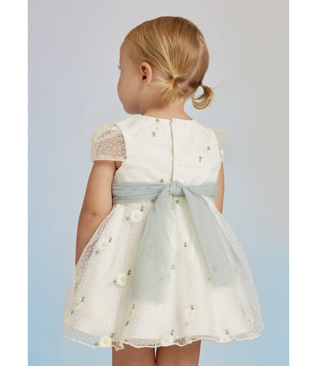 Abel & Lula Baby Tüllkleid mit Blumenstickerei