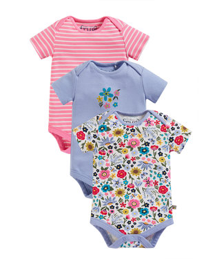 Frugi Baby Body 3er Pack Blumen