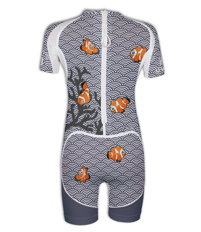 Uvea Kinder UPF 80 Badeanzug Manly  grey clown