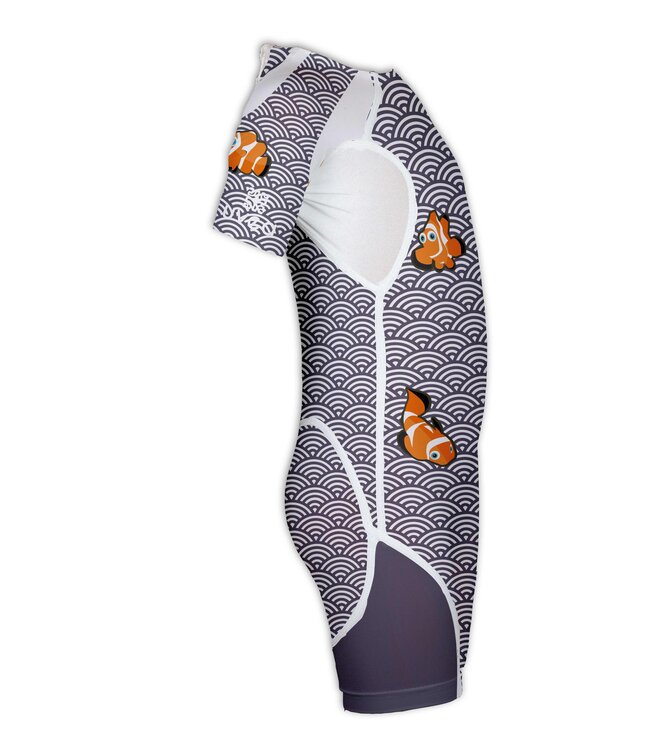 Uvea Kinder UPF 80 Badeanzug Manly  grey clown