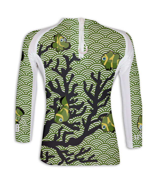 Uvea Kinder UPF 80 Badeshirt Indiana green clown