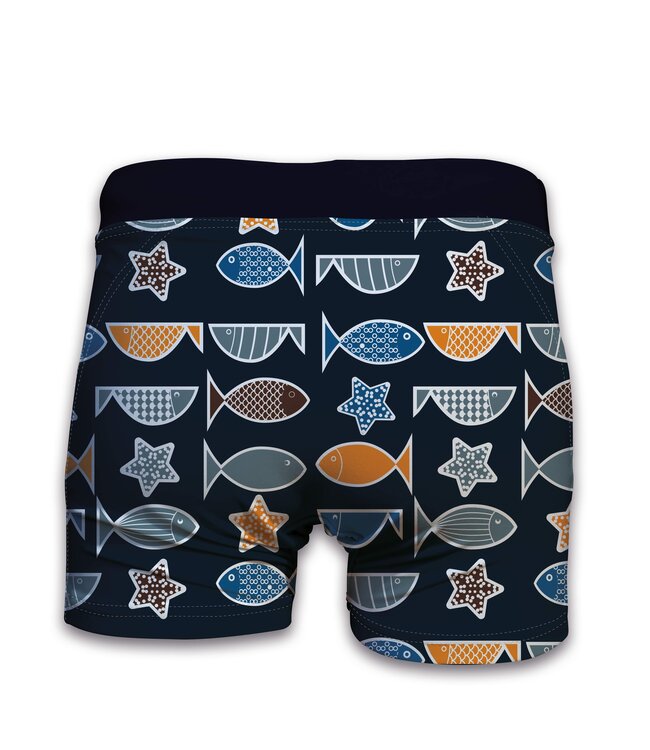 Uvea Kinder UPF 50+ Badehose Sydney big fish navy