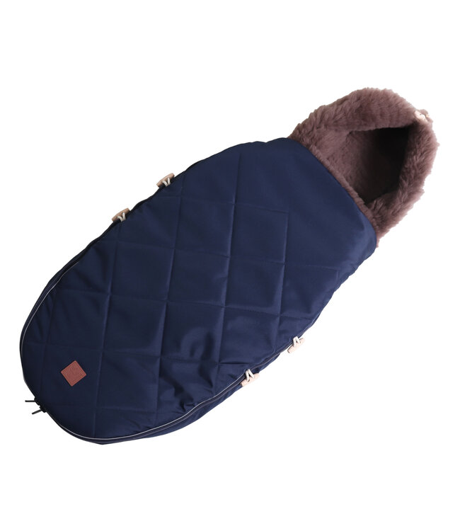 Kaiser Lammfell Fusssack Toffee navy