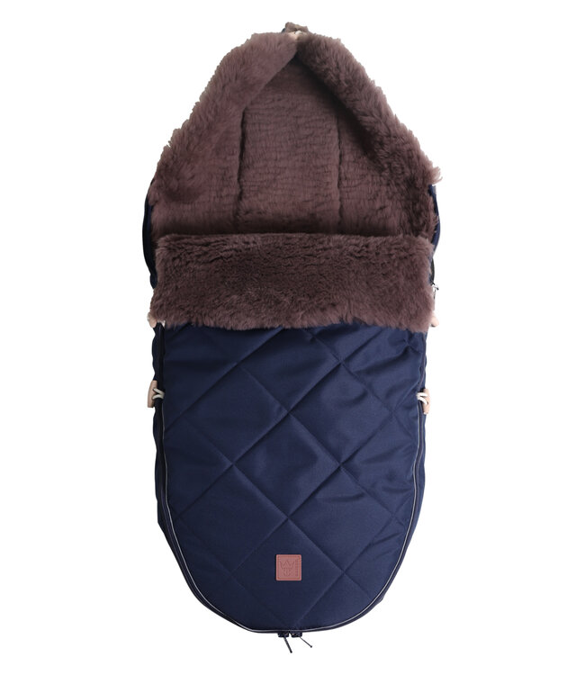 Kaiser Lammfell Fusssack Toffee navy