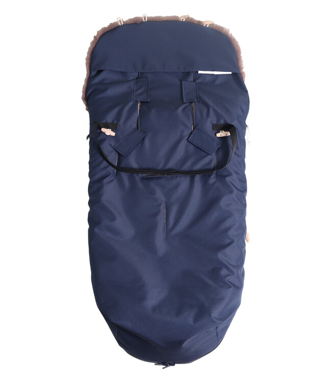 Kaiser Lammfell Fusssack Toffee navy