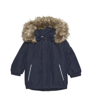 Color Kids Kleinkinder Winterjacke Fake Fur Total Eclipse