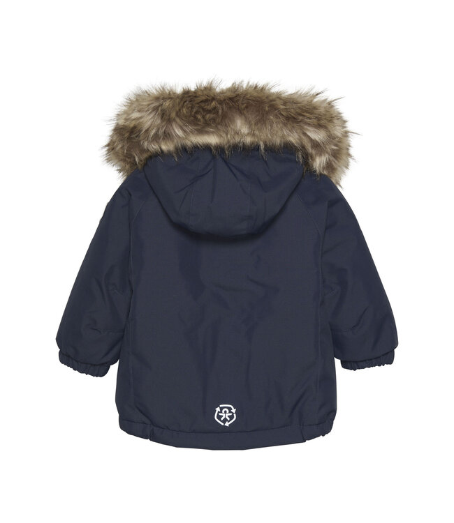 Color Kids Kleinkinder Winterjacke Fake Fur Total Eclipse
