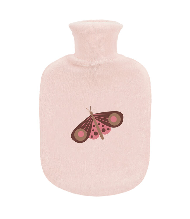 Zewi bébé-jou Gummibettflasche mit Frottébezug Sweet Butterfly