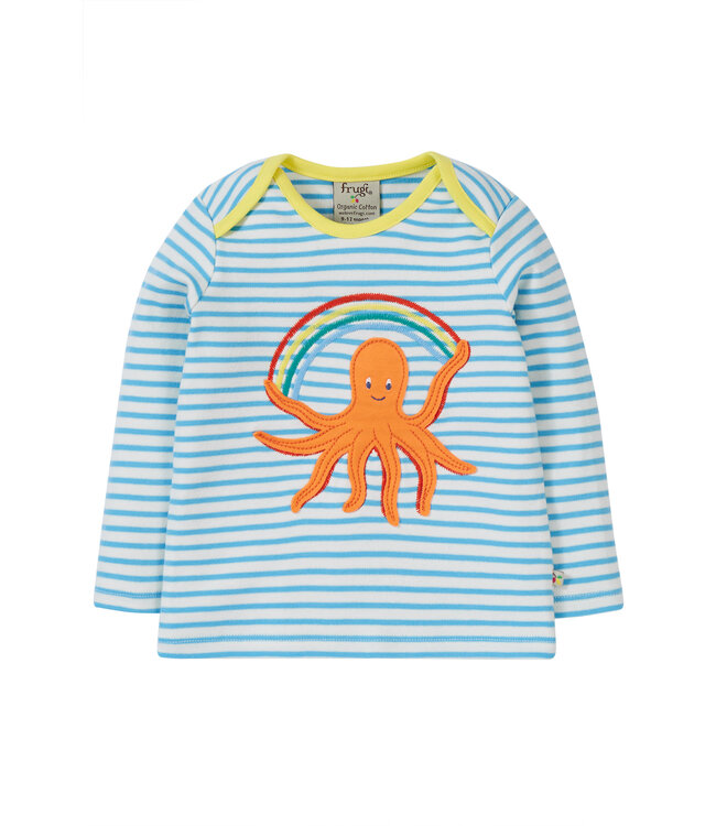 Frugi Kleinkinder Shirt Bobby Beluga Blue