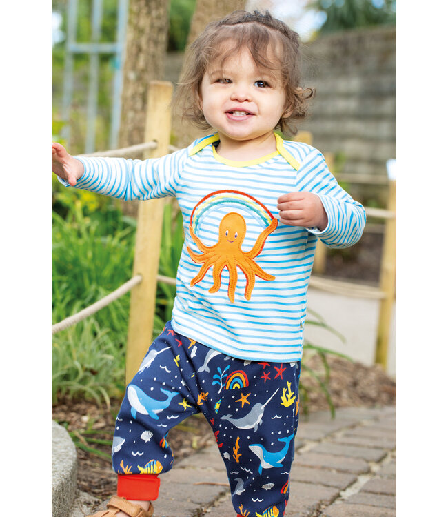 Frugi Kleinkinder Shirt Bobby Beluga Blue