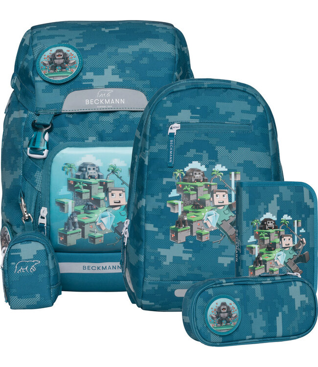 Beckmann Schulrucksack Classic  6-teiliges Set Jungle Game