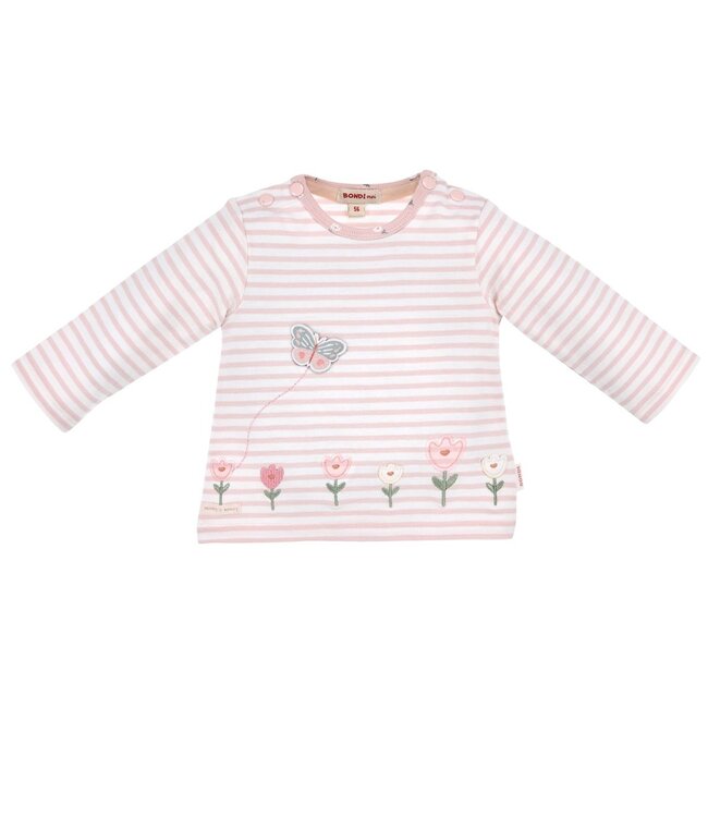 Bondi Baby langarm Shirt Blumenbordüre