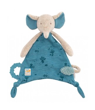 Moulin Roty Kuscheltuch mit Nuggihalter Elefant