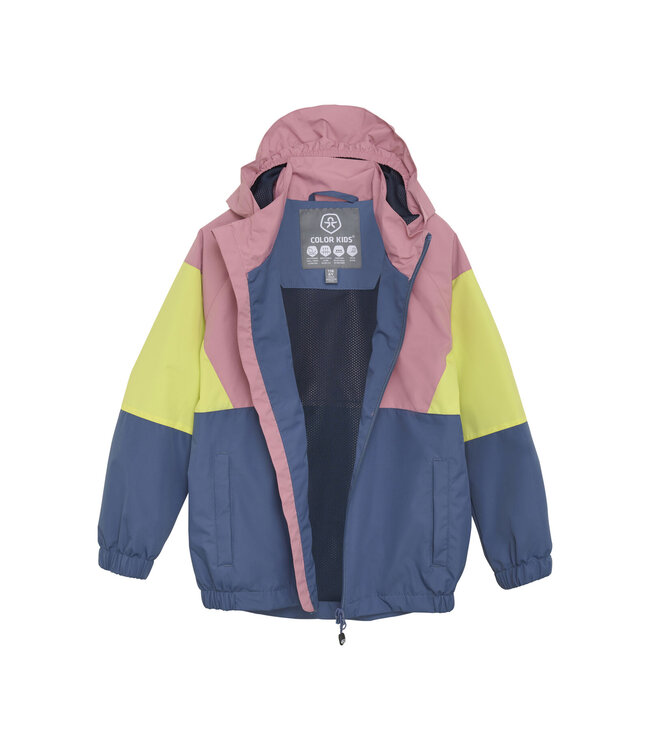 Color Kids Regenjacke Colorblock Foxglove