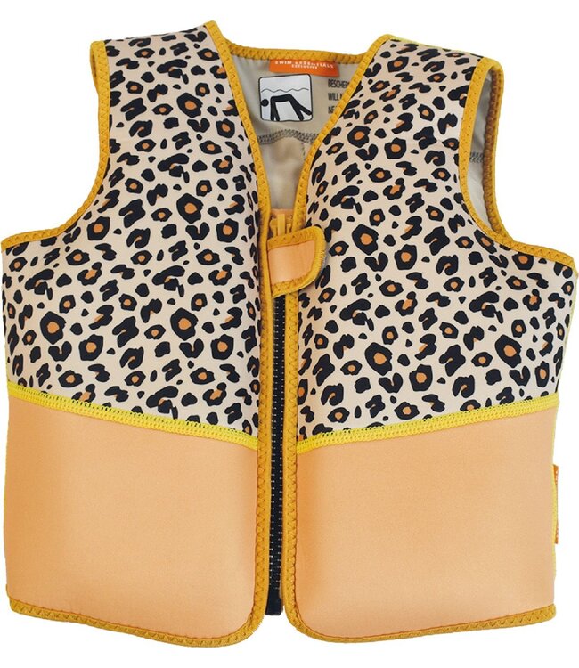 Swim Essentials Schwimmweste 4-6 Jahre Beige Leopard