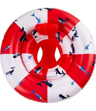 Swim Essentials Baby-Schwimmsitz 0-1 Jahre Red White Whale
