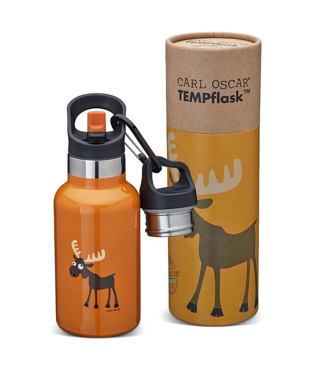 Carl Oscar Trinkflasche Edelstahl TEMPflask™ 0,35 l Elch