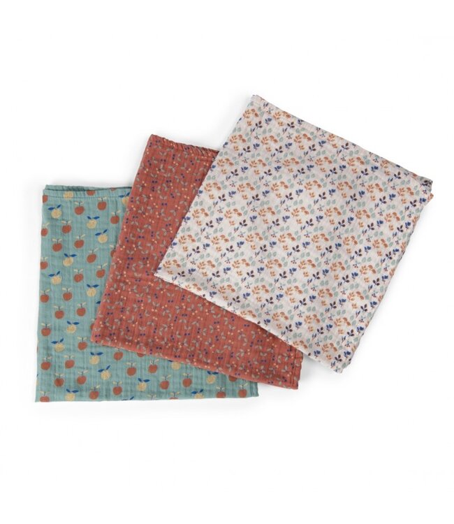 Moulin Roty Gazetücher 3er Pack Pommes des Bois