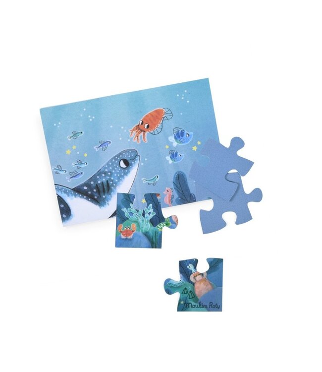 Moulin Roty Leuchtendes Walfisch Puzzle