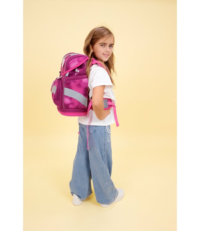 Belmil SMARTY Schulrucksack 5-teiliges-Set Shiny Pink