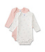 Sanetta Mädchen Body 2er Pack langarm Rosa und Weiß mit Blumen