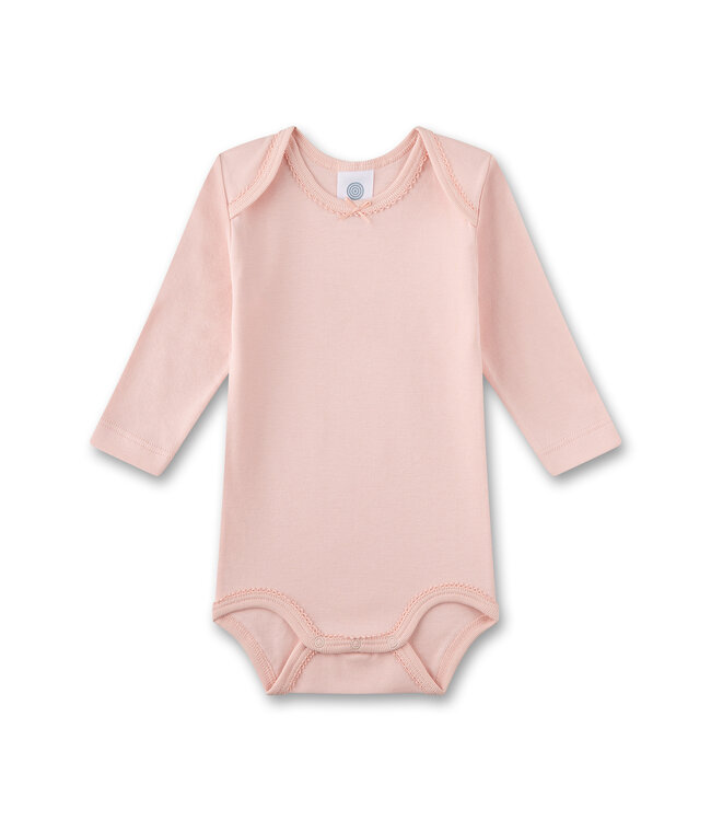 Sanetta Mädchen Body 2er Pack langarm Rosa und Weiß mit Blumen