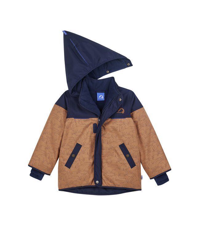 Finkid reflektierende Winterjacke Koira Ice almond/navy