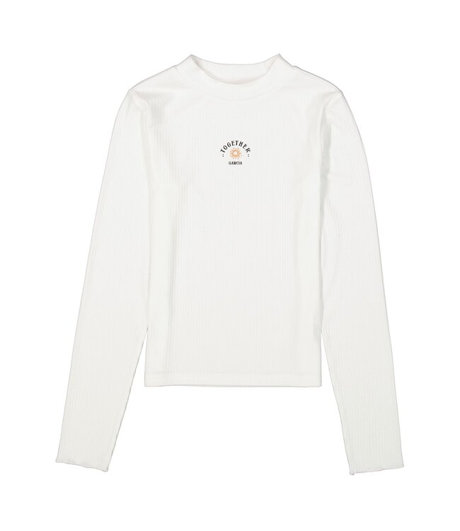 Garcia Mädchen Langarmshirt Together white