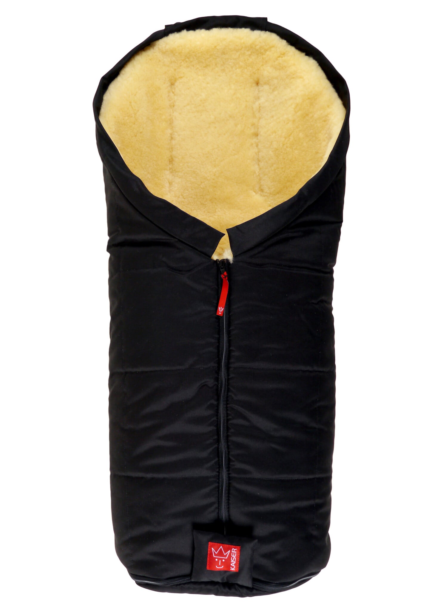 Kaiser Lammfell Fusssack Iglu Aktion black