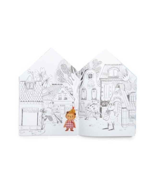 Moulin Roty  Malbuch mit Sticker "die Minouchkas"