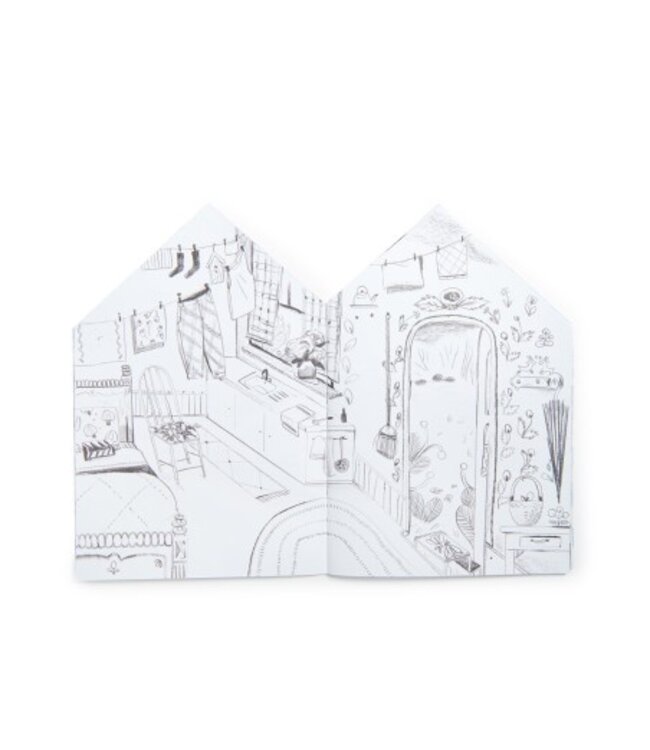 Moulin Roty  Malbuch mit Sticker "die Minouchkas"