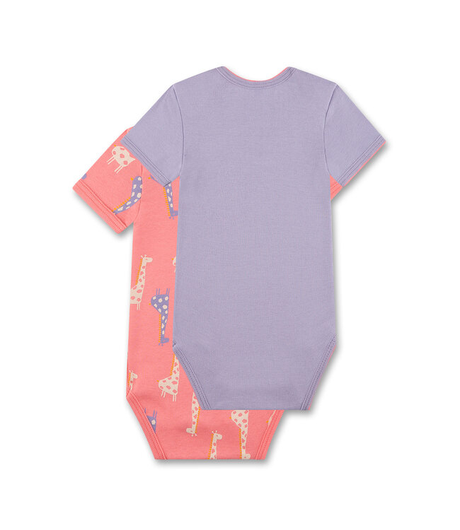 Sanetta Mädchen Body 2er Pack kurzarm Giraffe