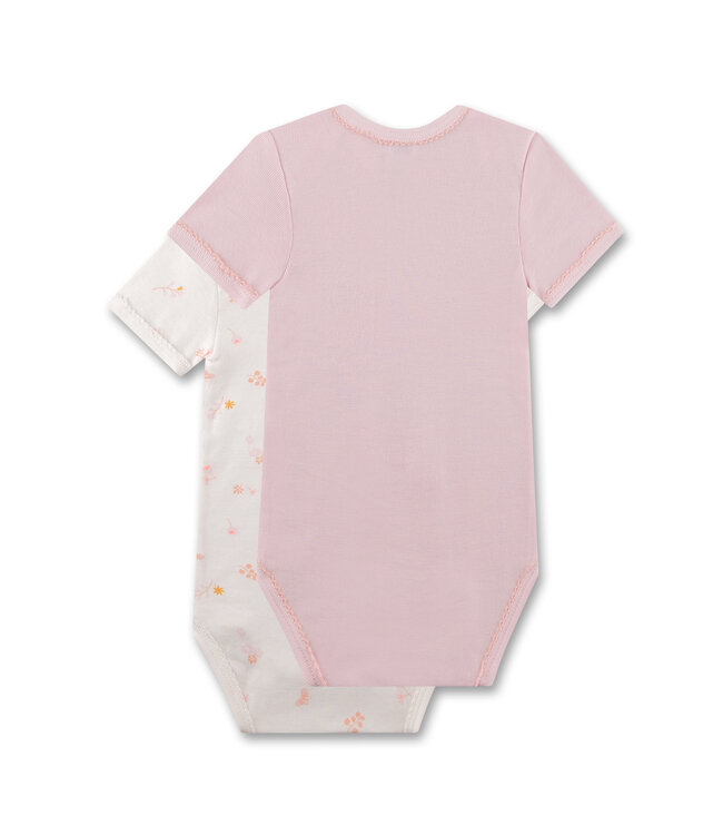 Sanetta Mädchen Body 2er Pack kurzarm Blumen