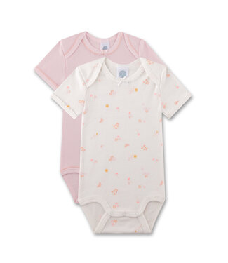 Sanetta Mädchen Body 2er Pack kurzarm Blumen