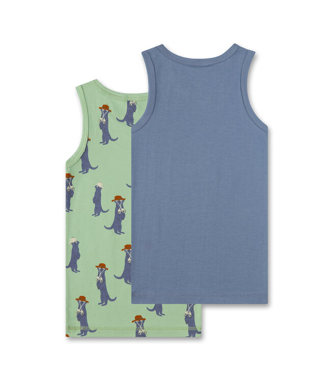 Sanetta Jungen-Unterhemd (Doppelpack) Erdmännchen