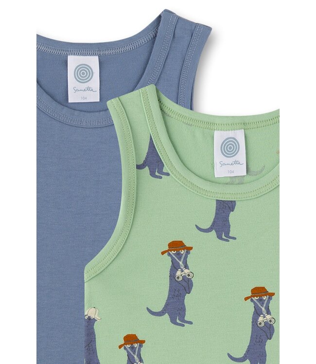 Sanetta Jungen-Unterhemd (Doppelpack) Erdmännchen